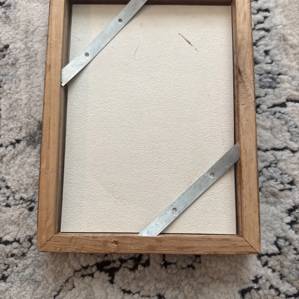 Vintage Real Wood Frame Postcard Wizard Of Oz 1986 5 X 7